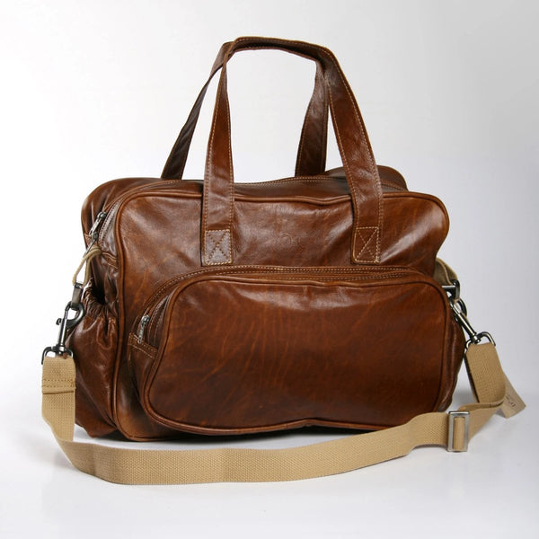 Baby Nappy Bag Leather